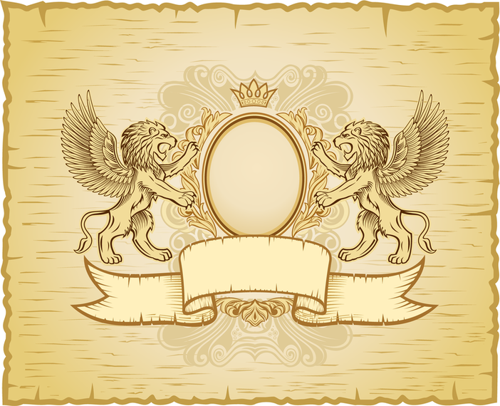 702x570 Lion Shield Vector 2