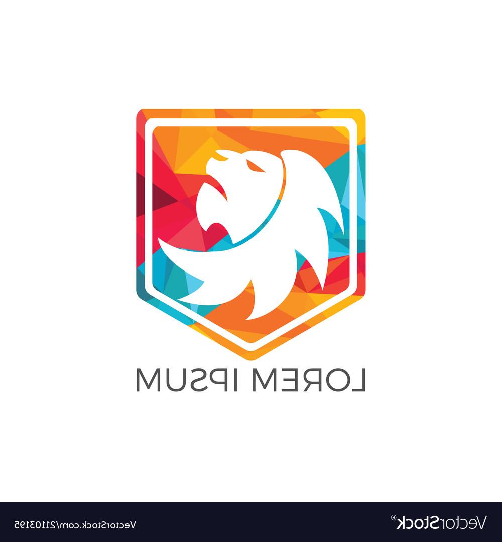 1000x1080 Top Lion Shield Logo Design Template Vector Image