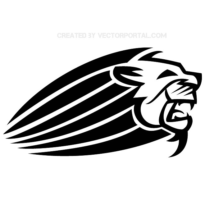 660x660 Lion Vector Illustration Black