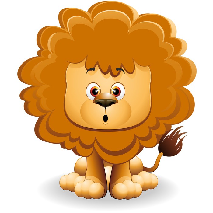700x700 Leone Cucciolo Cartoon Cute Baby Lion Vector Sticker Pixers