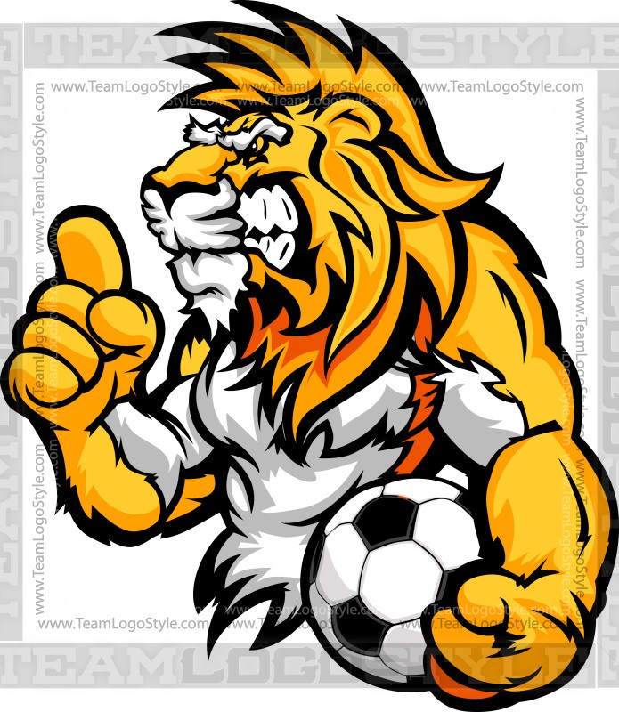 695x800 Cartoon Soccer Lion