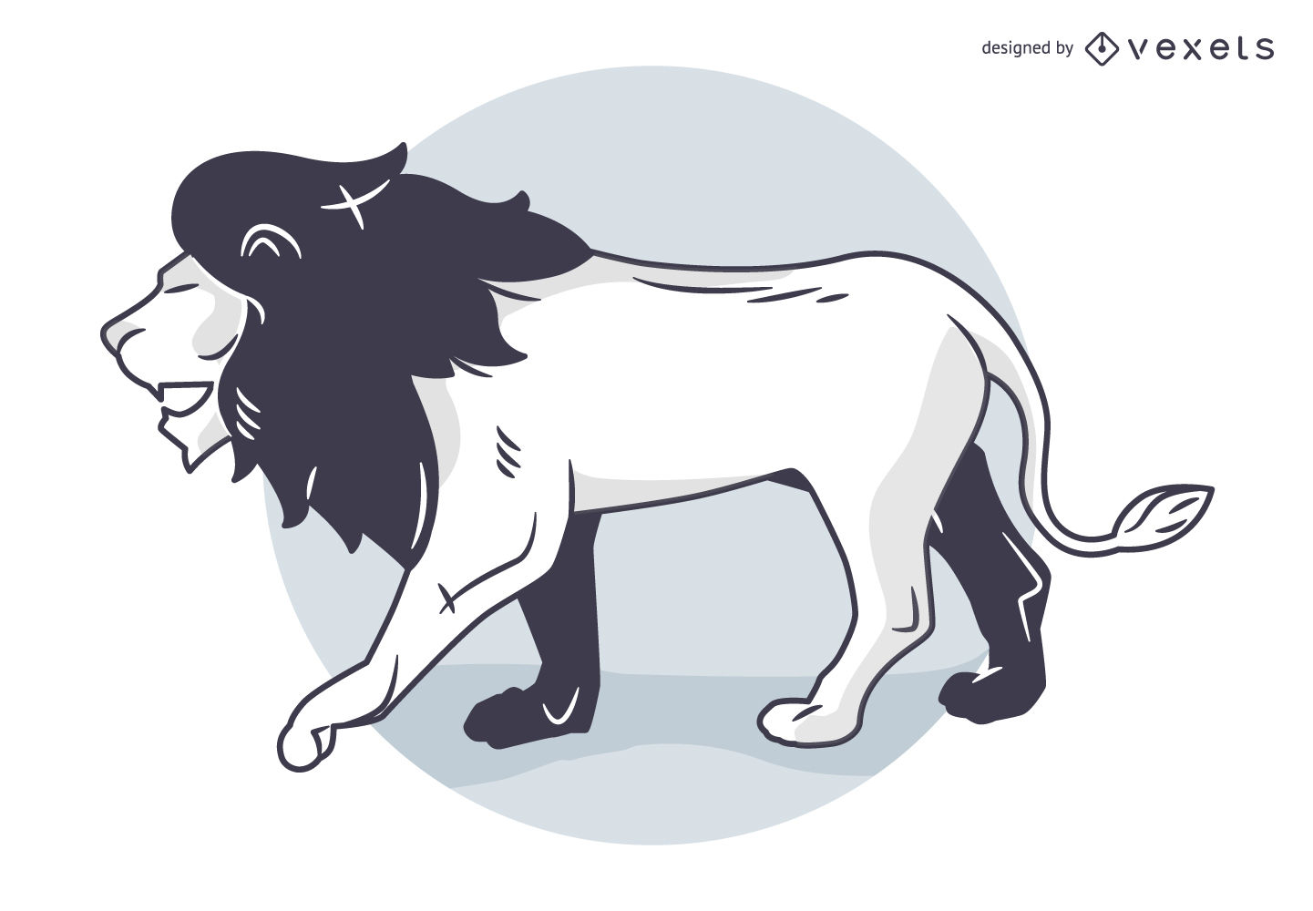 1441x1000 Silhouette Lion Vector