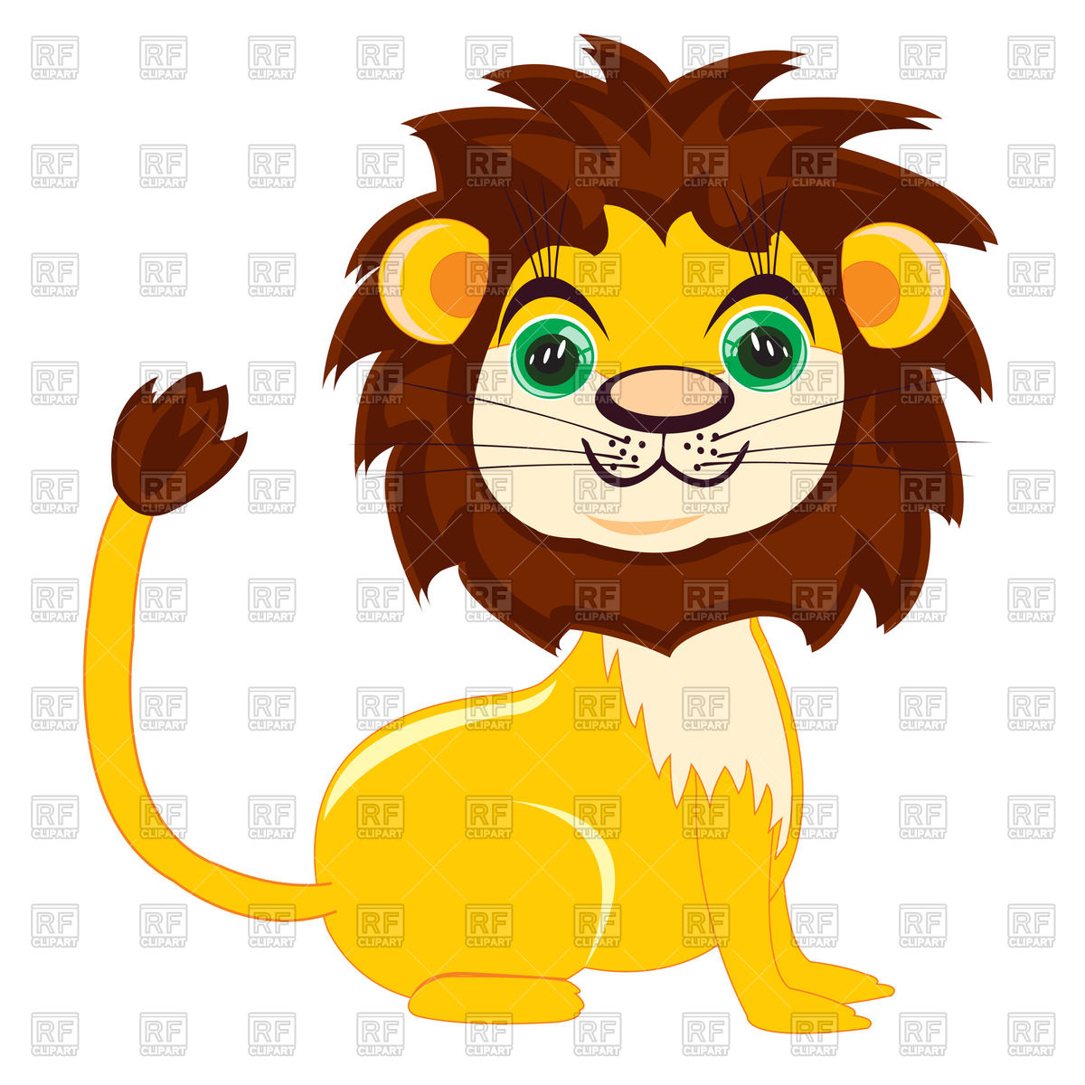 1200x1200 Cute Cartoon Lion Vector Image Vector Artwork Of Plants And