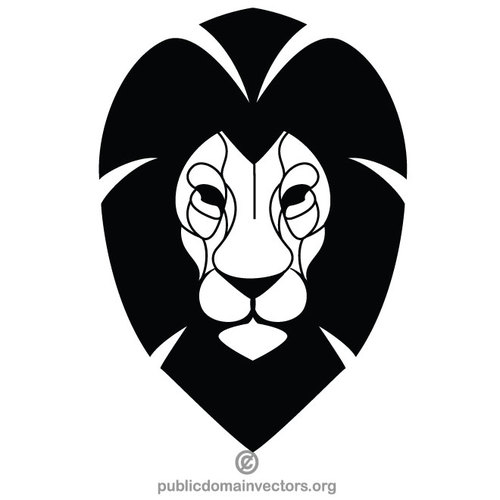 500x500 Lion Vector Stencil Art Public Domain Vectors