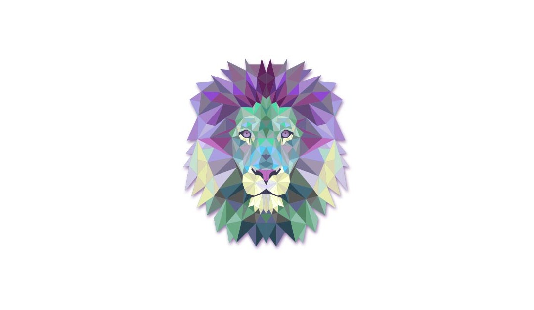 1080x628 Origami Lion Vector