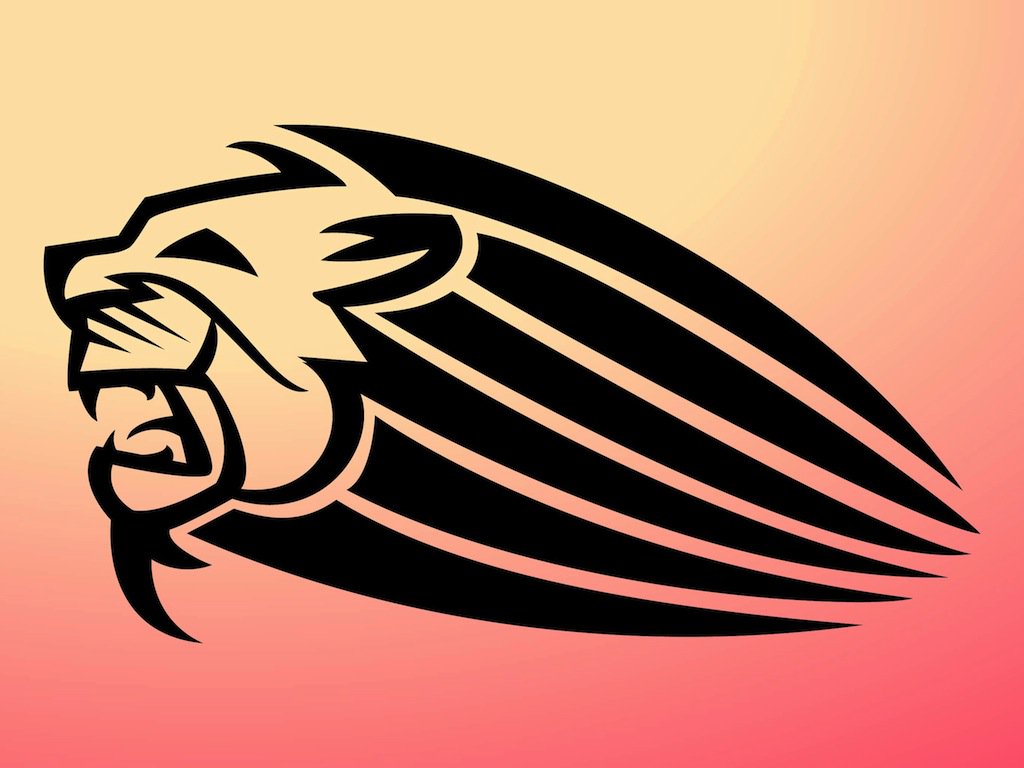 1024x768 Angry Lion Vector Vector Art Amp Graphics
