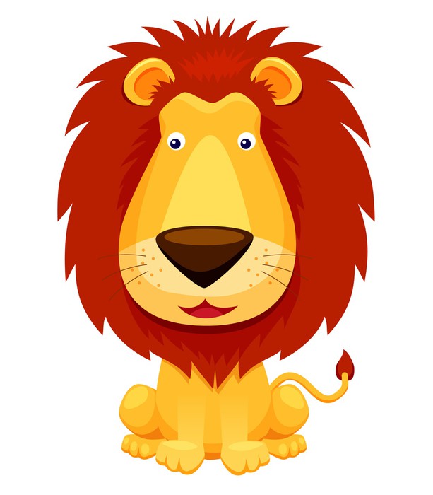 613x700 Lion Vector Isolated On White Wall Mural We Live To Change