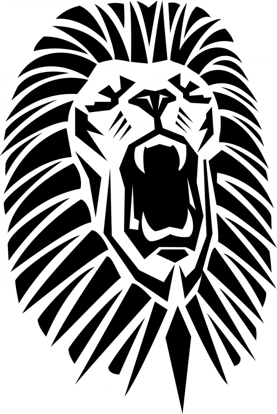 900x1345 Roaring Lion Vector Custom Tattoo Design