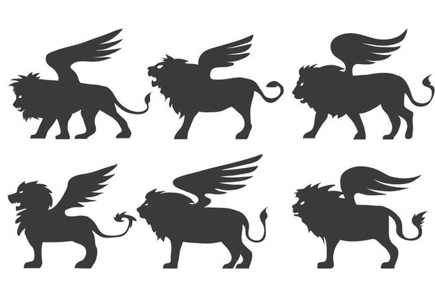 632x443 Winged Lion Vector Free Vector Download 360447 Cannypic