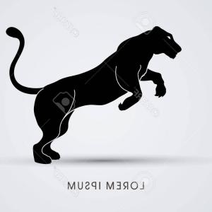 300x300 Photostock Vector Panther Or Lioness Jumping Graphic Vector