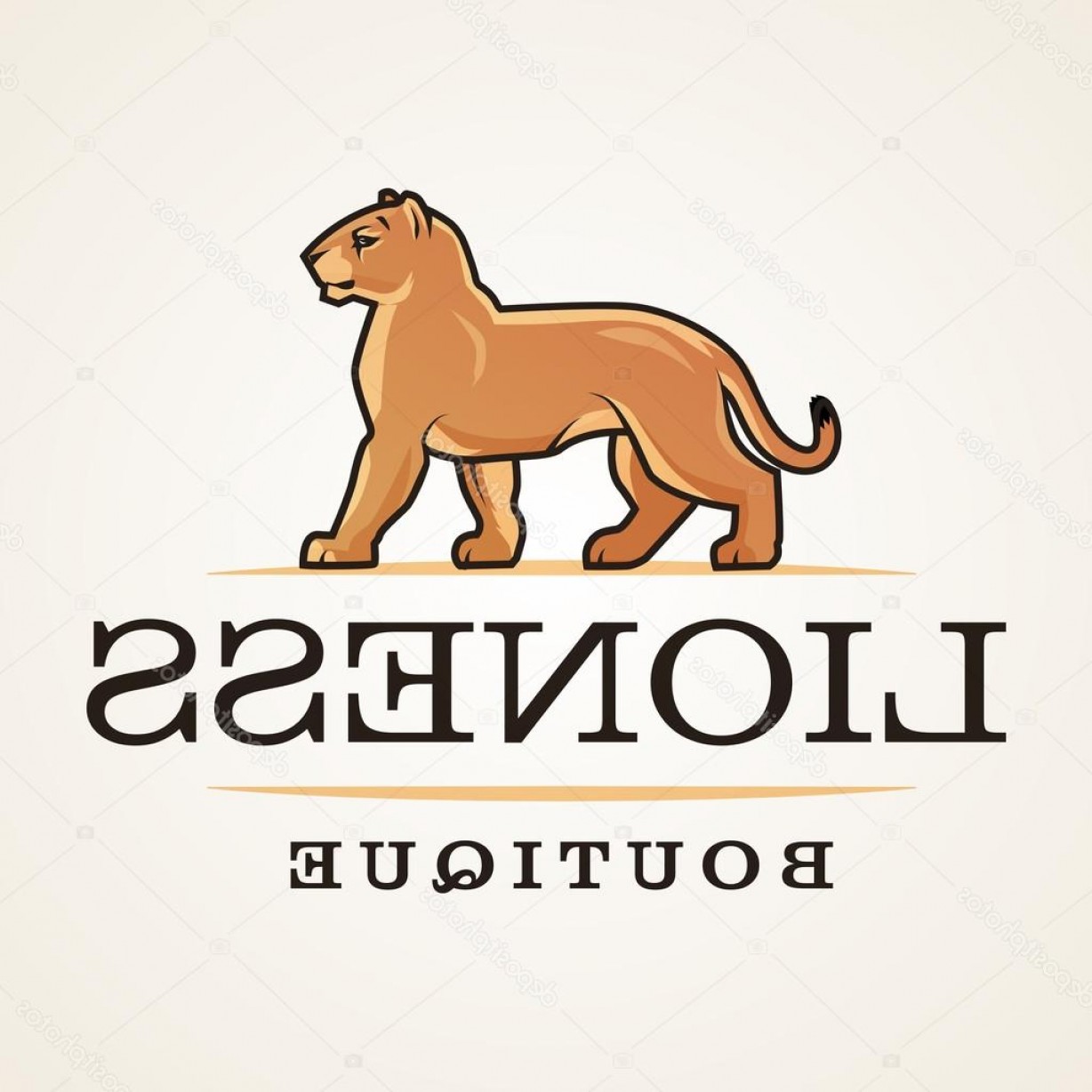 1228x1228 Stock Illustration Lioness Vector Lion Design Template Arenawp