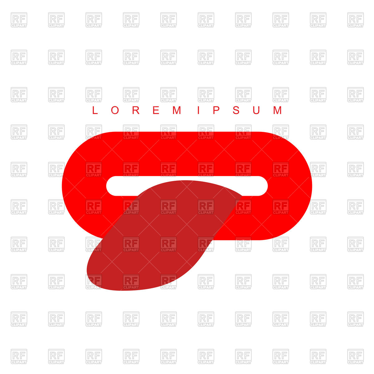 1200x1200 Lips With Tongue Abstract Logo Vector Image Vector Artwork Of