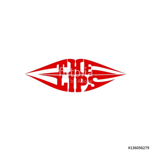 500x500 The Lips Logo Vector Stock Image And Royalty Free Vector Files On