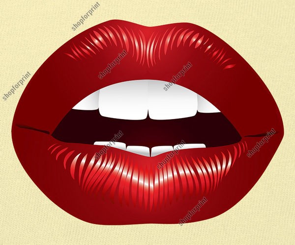600x500 Kiss Lips Vector