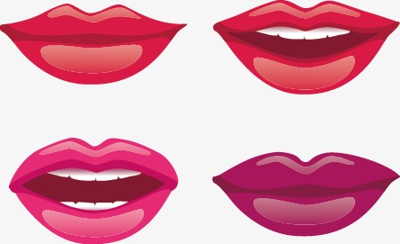 445x271 Vector Painted Lips, Lips Vector, Vector, Hand Painted Png And