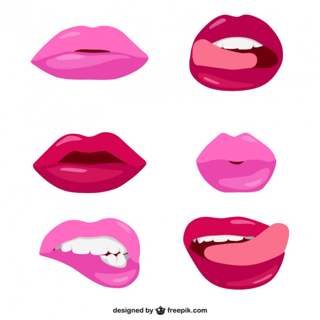 626x626 Set Of Realistic Lips Vector Free Download