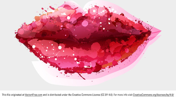 600x332 Watercolor Lips Vector Png Images, Backgrounds And Vectors For