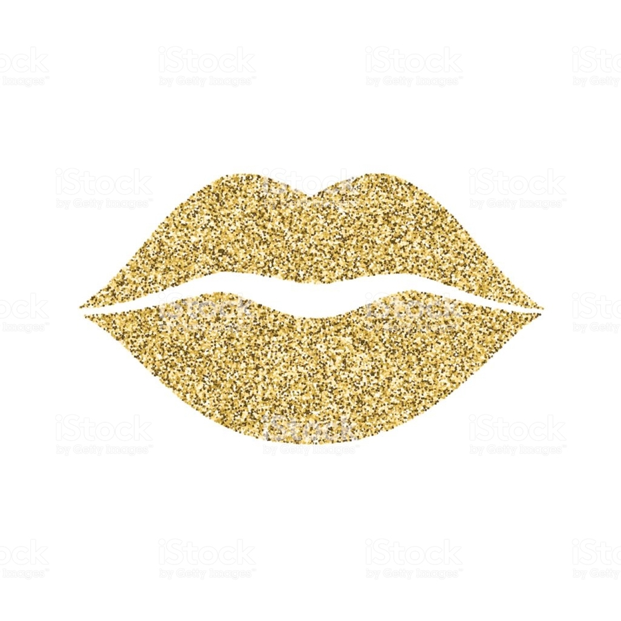 900x900 Download Gold Lips Vector Clipart Lip Royalty Free Illustration