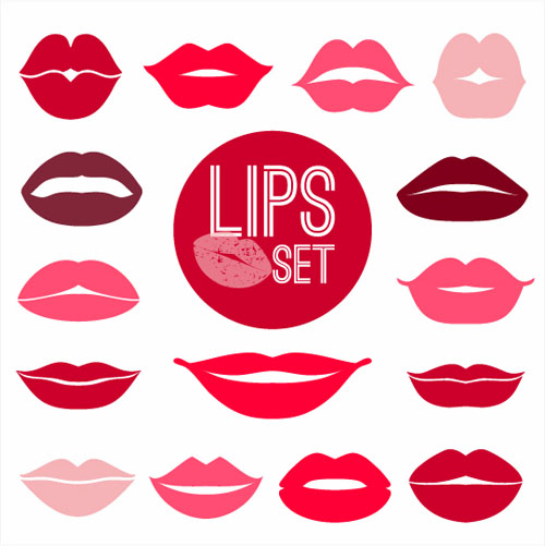 500x501 Lips Vector Set 02 Free Download