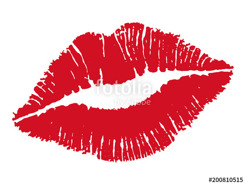 500x376 Kiss. Female Lips. Vector Illustration Stock Image And Royalty