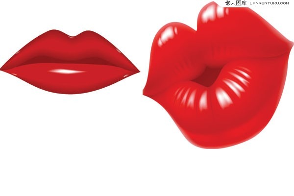 600x400 Both Strong Sense Of Three Dimensional Lips Vector Material My