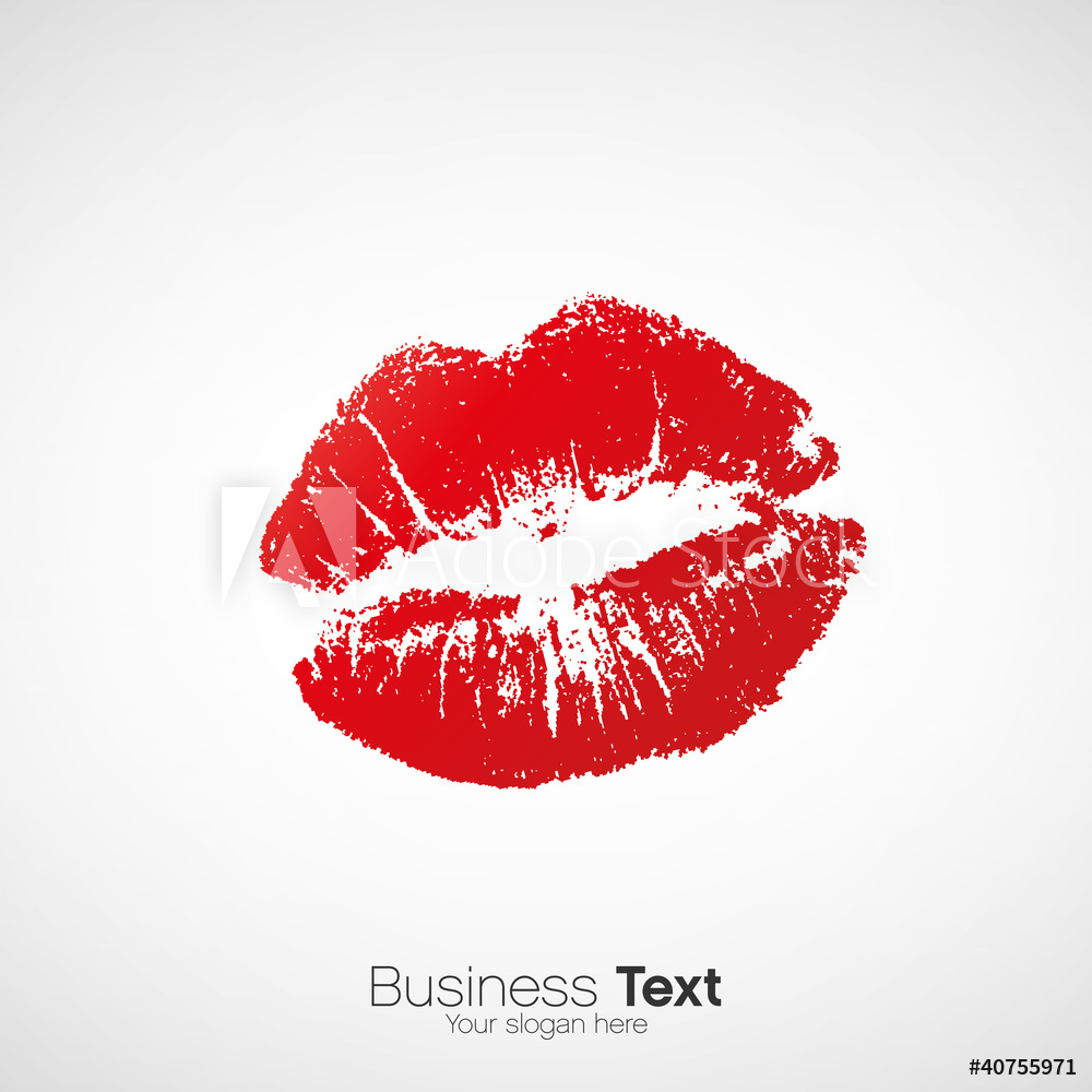 1000x1000 Photo Amp Art Print Sexy Lipstick Kiss Vector Europosters