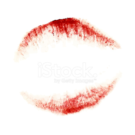 440x440 Woman Lips On White Lipstick Stock Vector