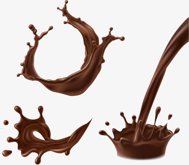 650x566 Vector Hand Painted Chocolate Liquid, Vector Diagram, Hand