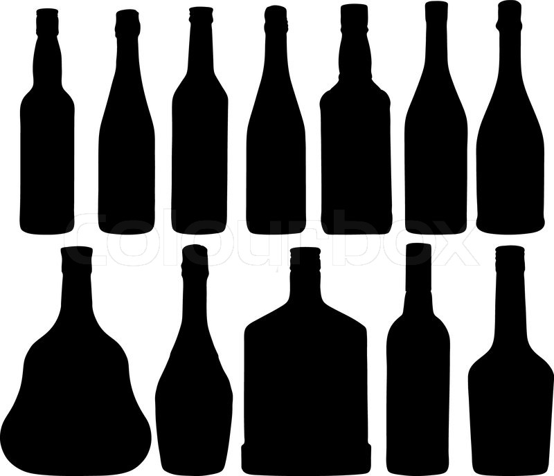 800x688 Abstract Vector Illustration Of The Different Bottles Stock