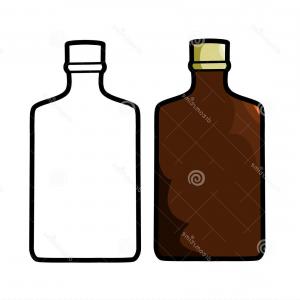 300x300 Stock Illustration Liquor Bottle Vector Illustration White