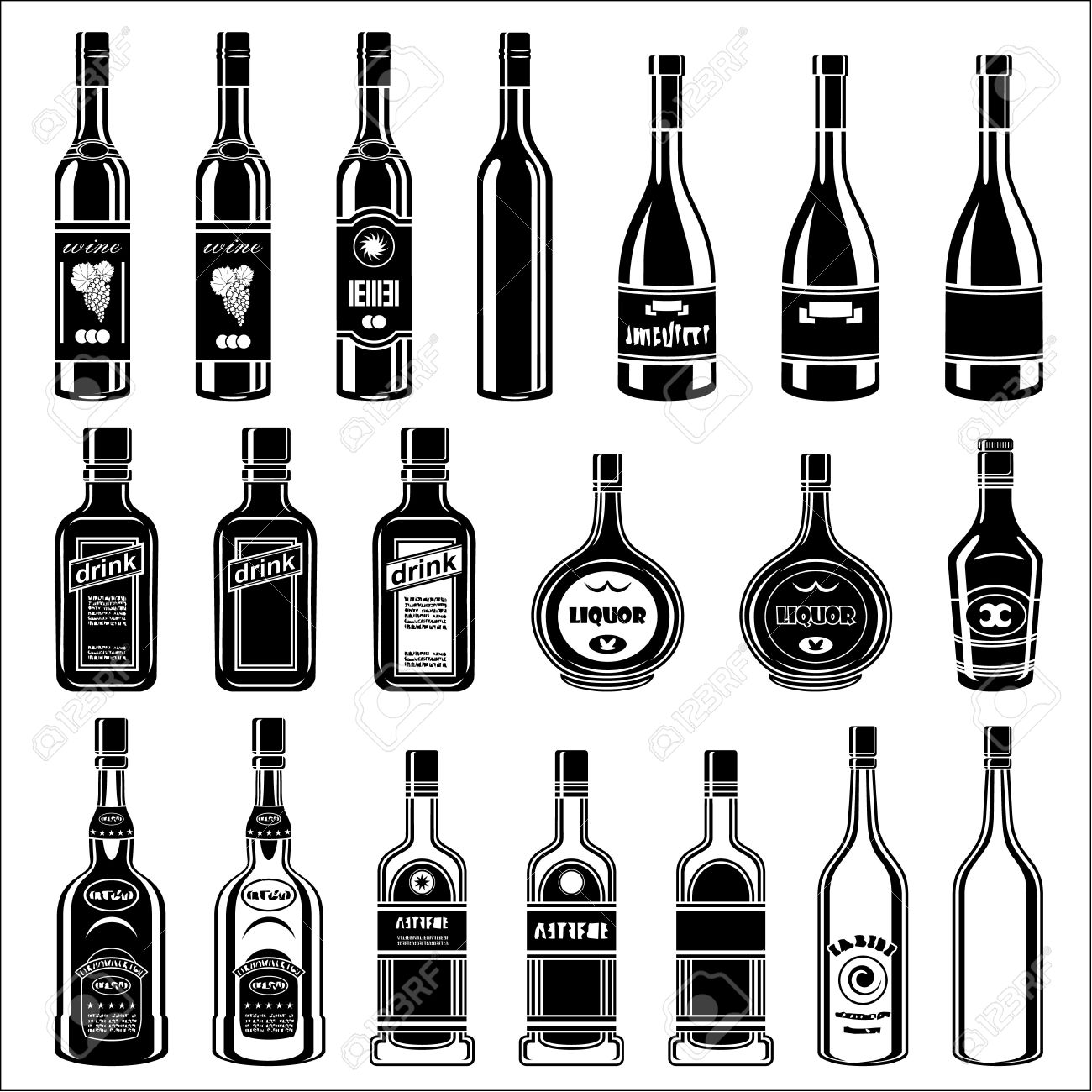 1300x1300 Liquor Clipart Vector