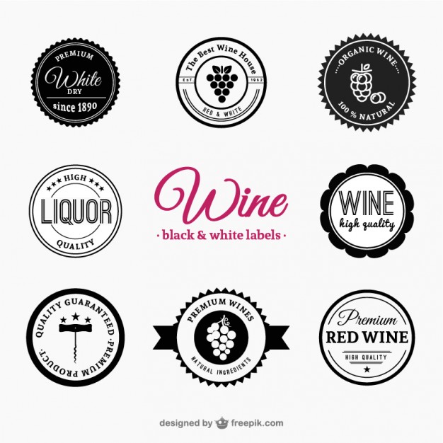 626x626 Pack Of Wine And Liquor Labels Vector Free Download