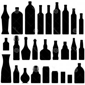 300x300 Stock Illustration Liquor Bottle Vector Illustration White