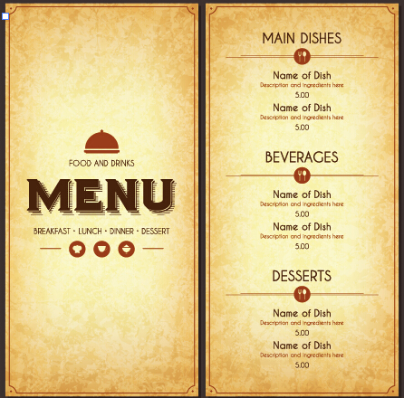 446x440 Vectors Free Download Modern Restaurant Menu Cover And List Vector 07