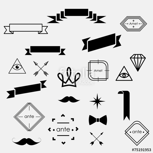 500x500 Hipster Set Stock Image And Royalty Free Vector Files On Fotolia