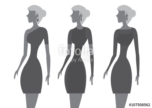 500x354 Little Black Dress Fashion Vector Illustration Stock Image And
