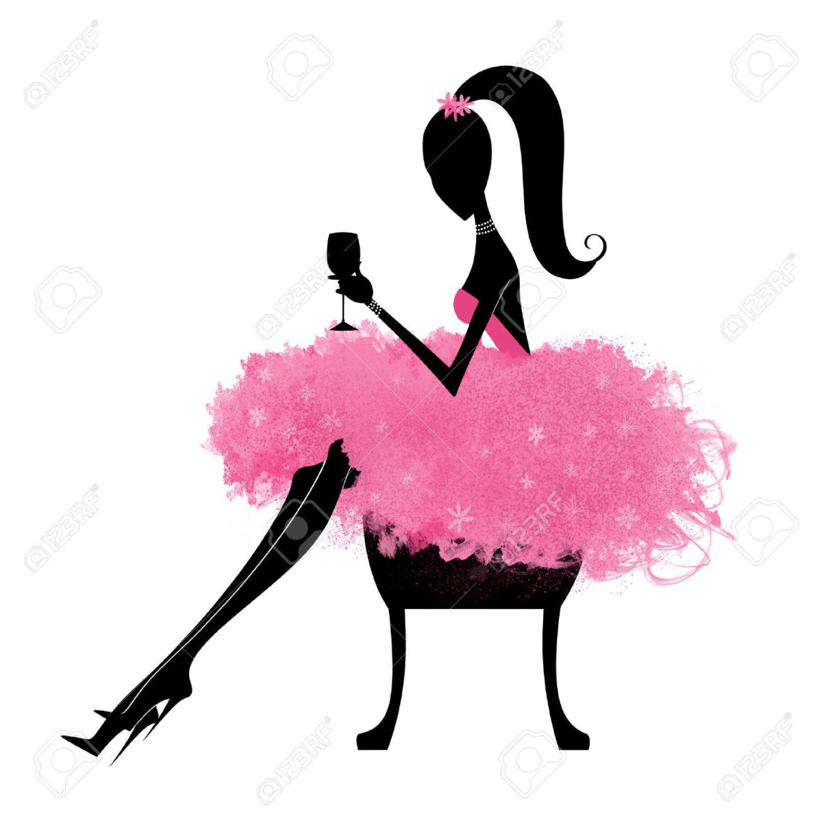 1200x1200 Little Black Dress Vector