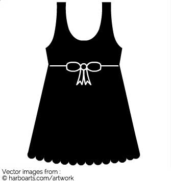 335x355 Black Dress Clipart Graphic