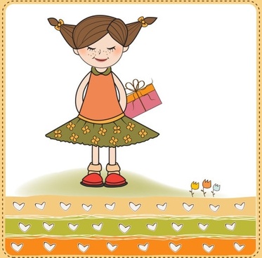 373x368 Little Girl Vector Free Vector Download (4,048 Free Vector) For