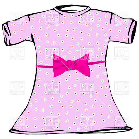 480x480 Pink Dress For Little Girl Vector Image Vector Artwork Of Beauty