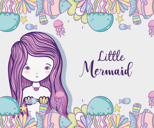 626x522 Little Mermaid Art Cartoon Vector Premium Download