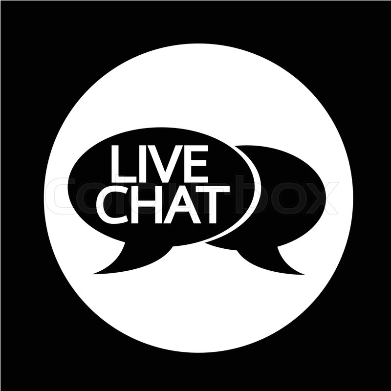 800x800 Live Chat Speech Bubble Icon Stock Vector Colourbox