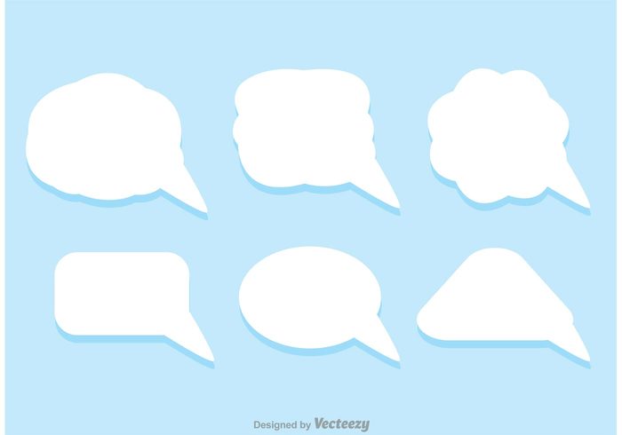 700x490 White Live Chat Icons Vector Pack 133494