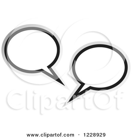 450x470 Clipart Of A Black And White And Silver Speech Bubble Live Chat