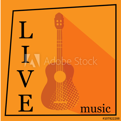 500x500 Live Music Vector Poster Template. Can Use For Concert Promotion