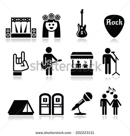 450x470 Music Festival, Live Concert Vector Icons Set By Redkoala Icons