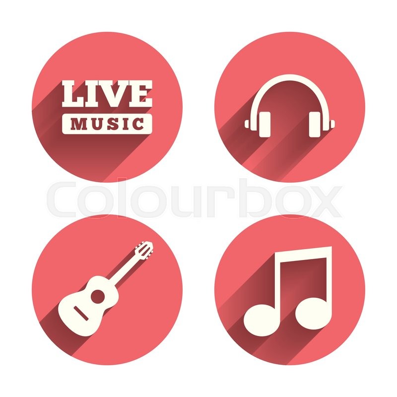 800x800 Musical Elements Icons. Musical Note Key And Live Music Symbols