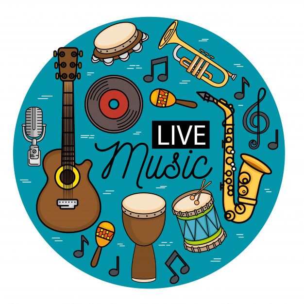 626x626 Banner For The Concert Live Music Vector Premium Download
