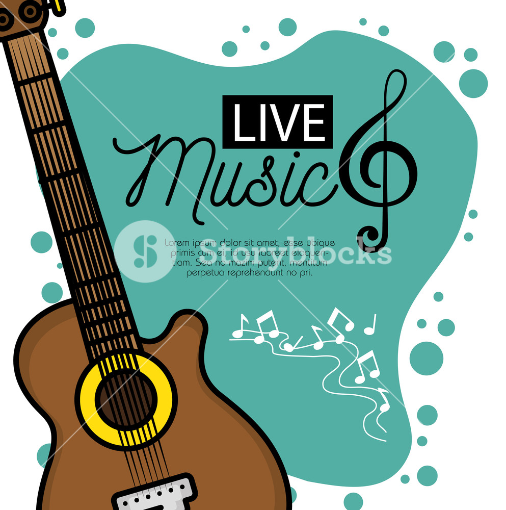 993x1000 Banner For The Concert Live Music Vector Illustration Graphic