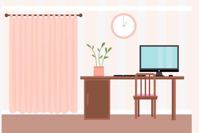 650x433 Vector Living Room, Vector, Curtain, Desk Png And Vector For Free